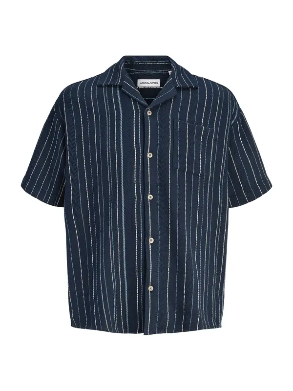 JACK & JONES JACK & JONES Srajca 'JJEBradley'  mornarska / svetlo modra / bela