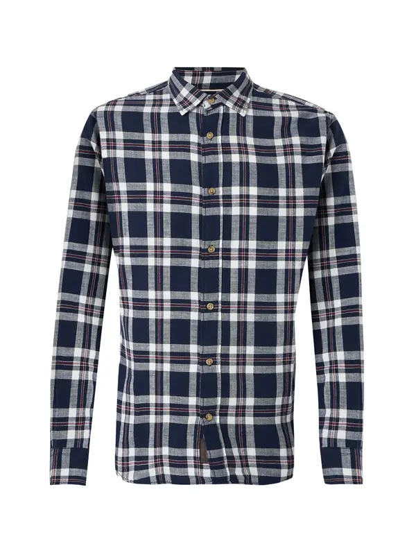 JACK & JONES JACK & JONES Srajca 'JJEDOVER'  temno modra / vinsko rdeča / bela
