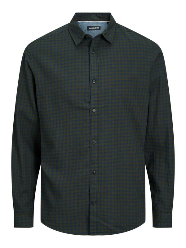 JACK & JONES JACK & JONES Srajca 'JJEGingham'  mornarska / oliva