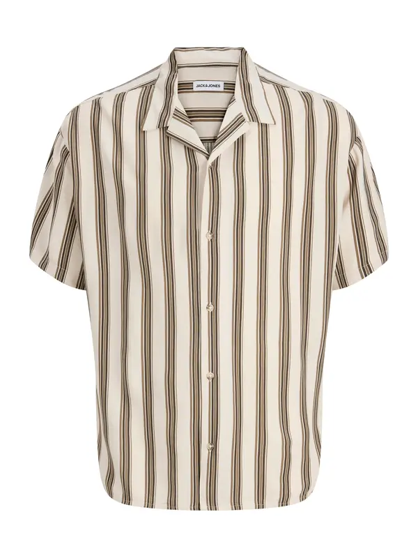 JACK & JONES JACK & JONES Srajca 'JJEJeff'  kremna / rjava / črna