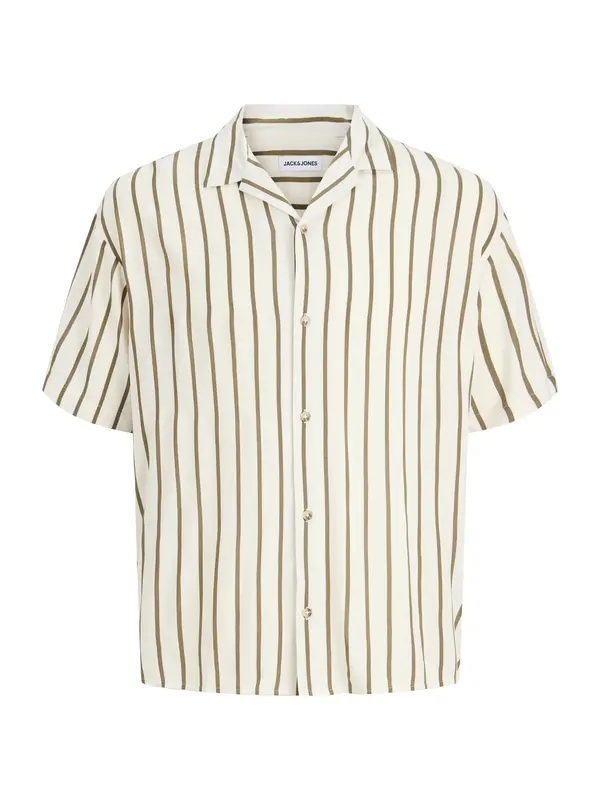 JACK & JONES JACK & JONES Srajca 'JJEJeff'  oliva / bela