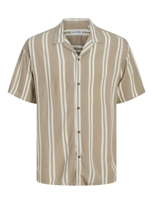 JACK & JONES JACK & JONES Srajca 'JJEJeff'  temno bež / bela