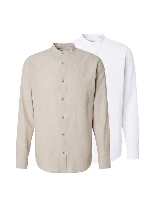 JACK & JONES JACK & JONES Srajca 'JJESUMMER'  pegasto siva / bela