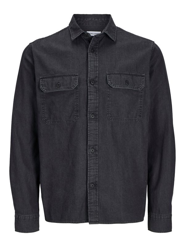 JACK & JONES JACK & JONES Srajca 'JJETRAVIS'  črn denim