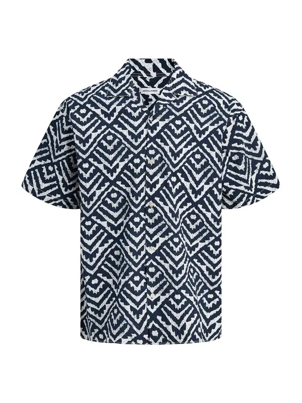 JACK & JONES JACK & JONES Srajca 'JJMilo'  nočno modra / bela