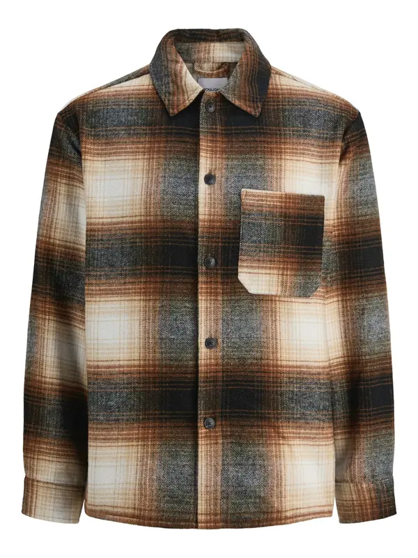 JACK & JONES JACK & JONES Srajca 'JJZAC'  kremna / rjava / temno siva / bela