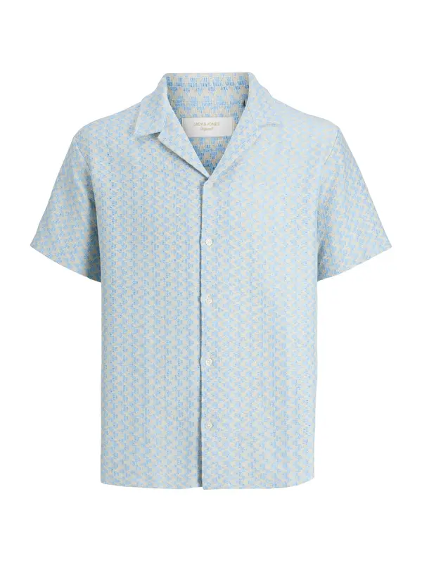 JACK & JONES JACK & JONES Srajca 'JORMONTAUK'  kremna / svetlo modra