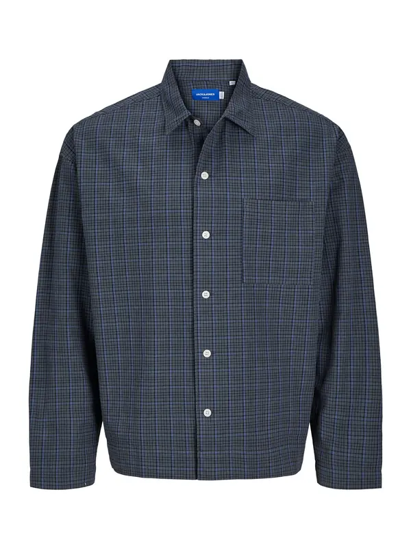JACK & JONES JACK & JONES Srajca 'JORROXBURY'  azur / siva / črna