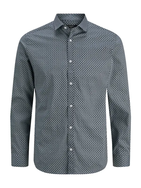 JACK & JONES JACK & JONES Srajca 'JPRBL A Black Pool'  temno modra / greige / bela