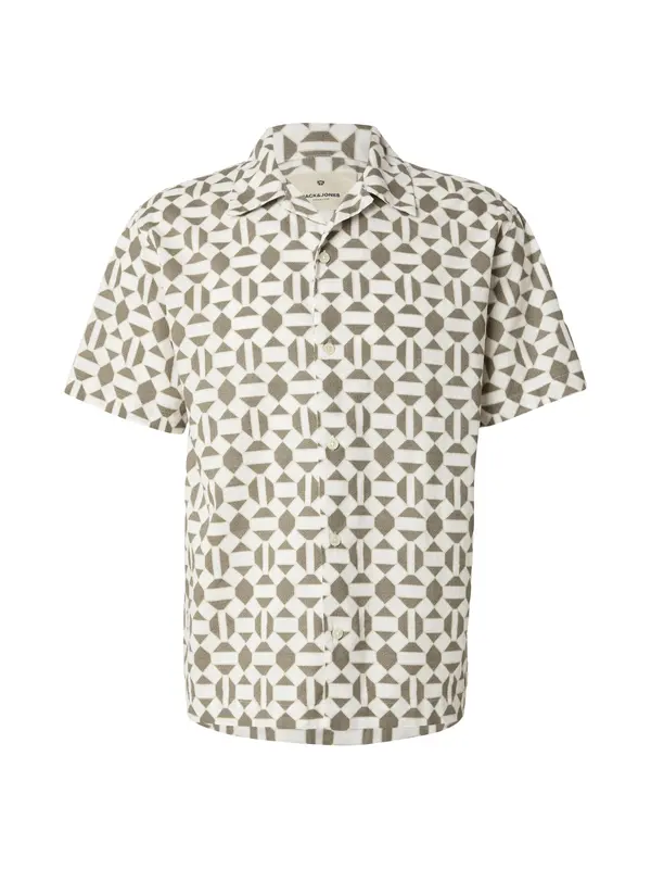JACK & JONES JACK & JONES Srajca 'JPRBLUKEVIN'  kaki / bela