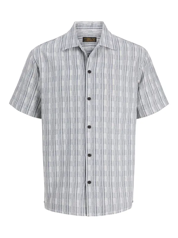 JACK & JONES JACK & JONES Srajca 'JPRBLUTIAGO'  temno modra / siva / off-bela