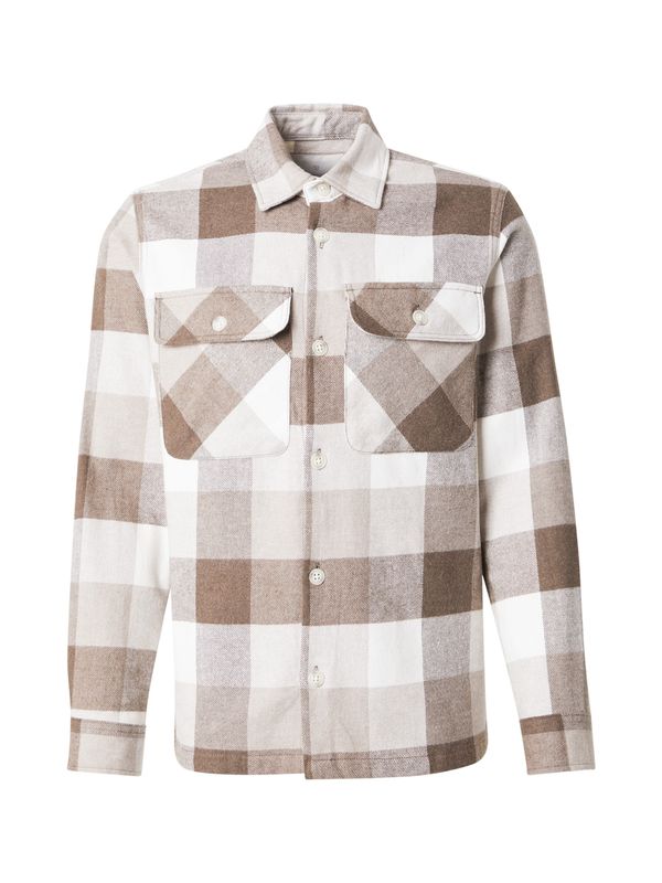 JACK & JONES JACK & JONES Srajca 'JPRRaymond'  svetlo rjava / bela