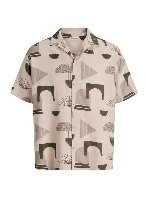 JACK & JONES JACK & JONES Srajca  kit / greige / temno zelena