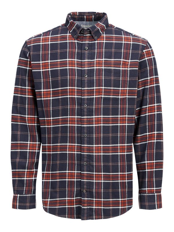 JACK & JONES JACK & JONES Srajca 'WILLY'  mornarska / temno oranžna / bela