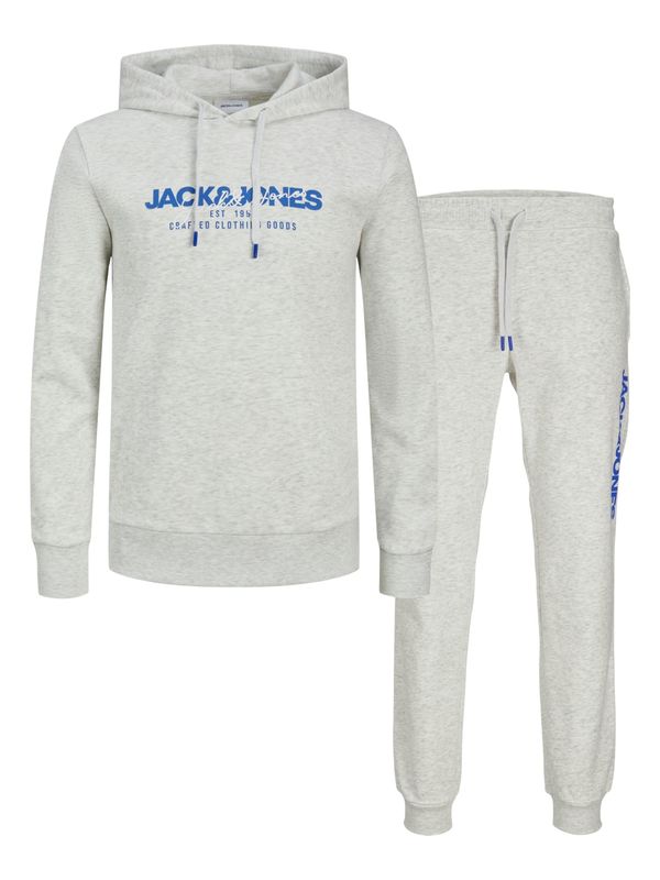 JACK & JONES JACK & JONES Trenirka za tek 'Jjalvis'  modra / bela / pegasto bela