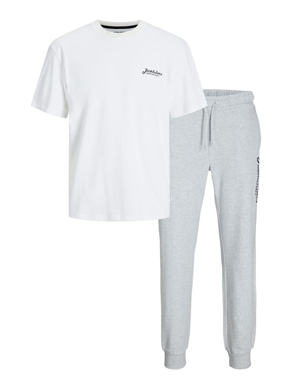 JACK & JONES JACK & JONES Trenirka za tek 'JJBEAU'  pegasto siva / črna / bela