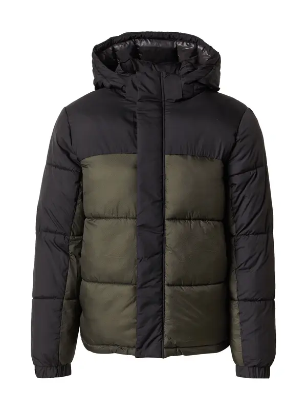JACK & JONES JACK & JONES Zimska jakna 'JCOUNION'  temno zelena / črna