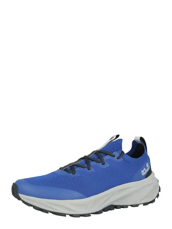 JACK WOLFSKIN JACK WOLFSKIN Tekaški čevelj 'TRAIL KNIT'  modra / bela