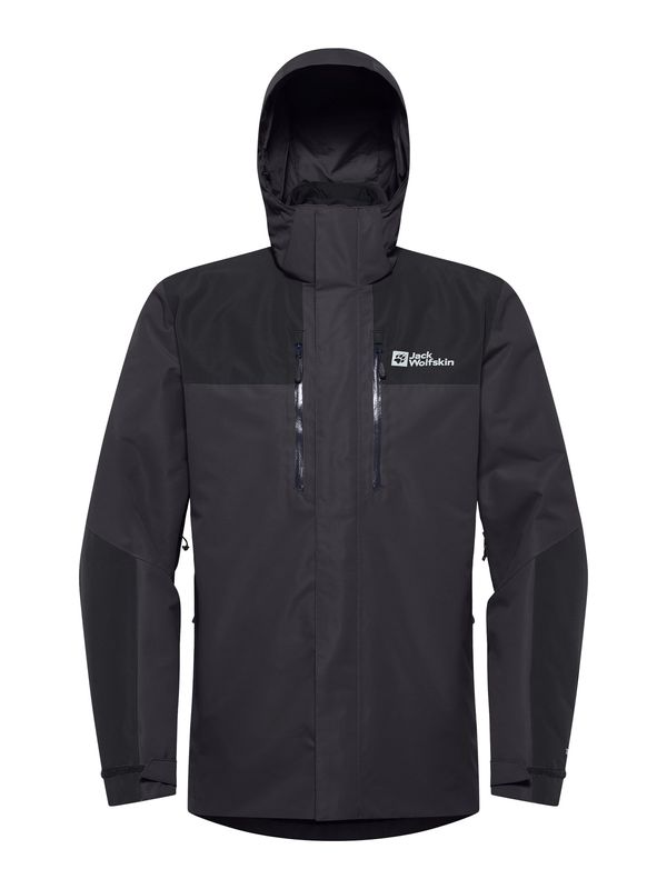 JACK WOLFSKIN JACK WOLFSKIN Zunanja jakna 'JASPER'  antracit / svetlo siva / črna