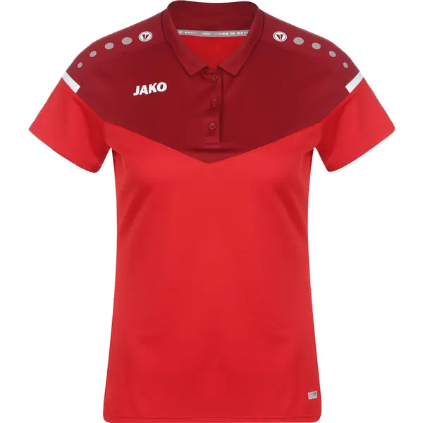 JAKO JAKO Funkcionalna majica 'Champ 2.0'  rdeča / temno rdeča / bela