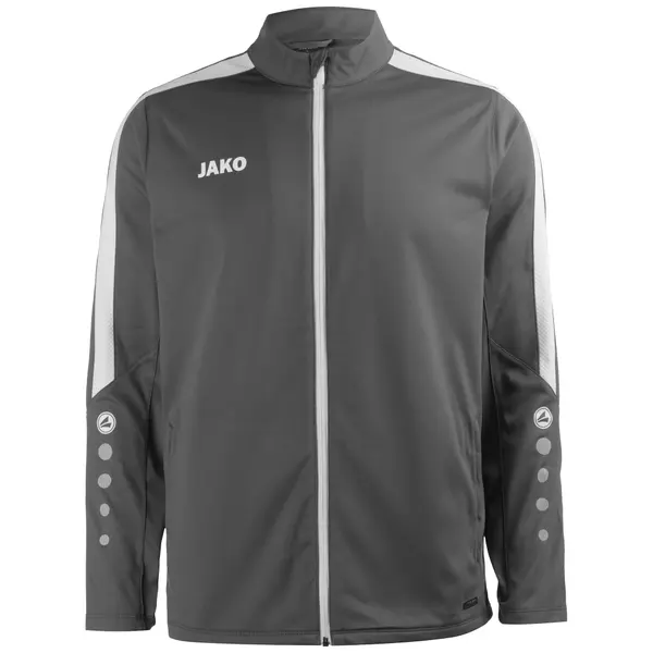 JAKO JAKO Športna jakna 'Power'  temno siva / off-bela