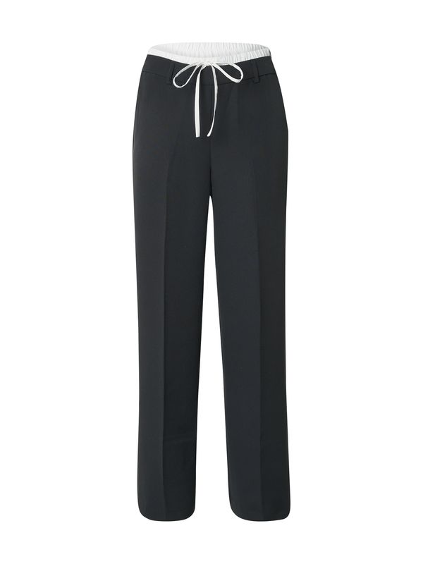 JDY JDY Hlače na rob 'JDYEDEN'  črna / bela