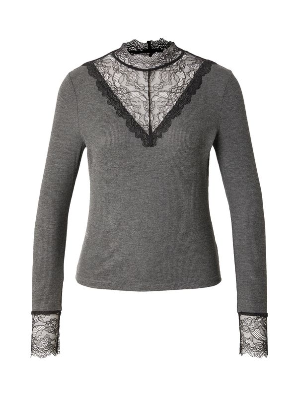 JDY JDY Majica 'JDYROXY'  pegasto siva / črna