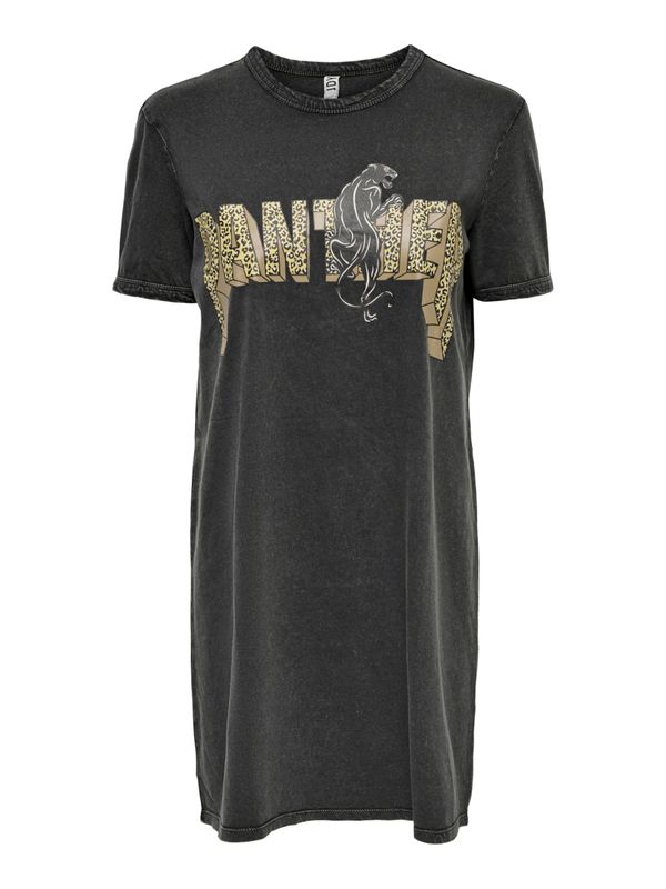 JDY JDY Obleka 'Elina'  konjak / svetlo rjava / črna / bela