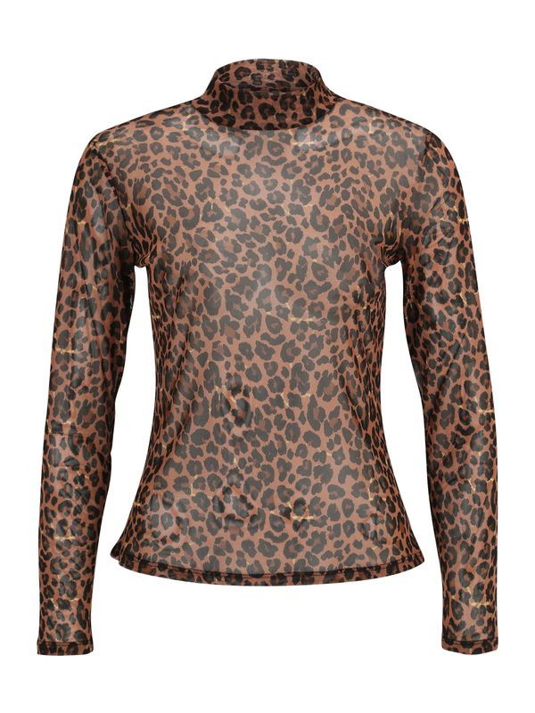 JDY Petite JDY Petite Majica &#x27;Penelope&#x27;  temno bež / rjava / črna