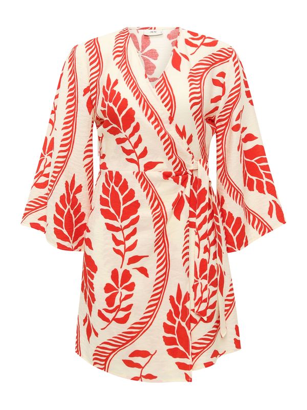 JDY Petite JDY Petite Obleka 'JDYPEPPER'  bež / rdeča