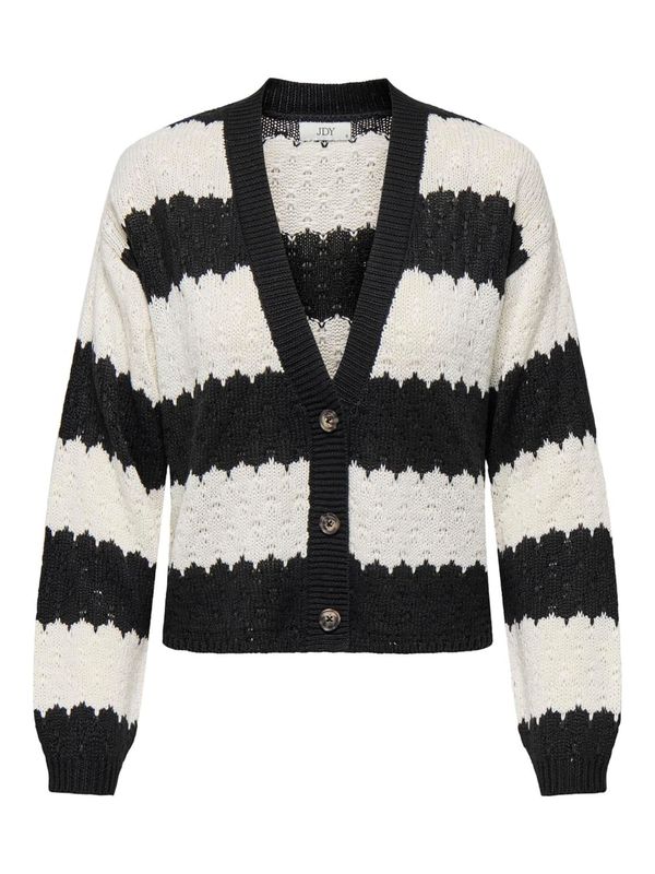 JDY JDY Pletena jopa 'JDYSUN MIA'  črna / bela