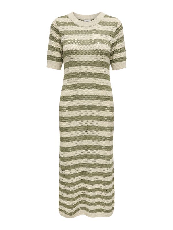 JDY JDY Pletena obleka 'JDYTIKKA IVY'  kremna / oliva