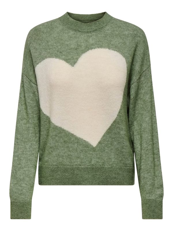 JDY JDY Pulover  bež / večbarvno zelena