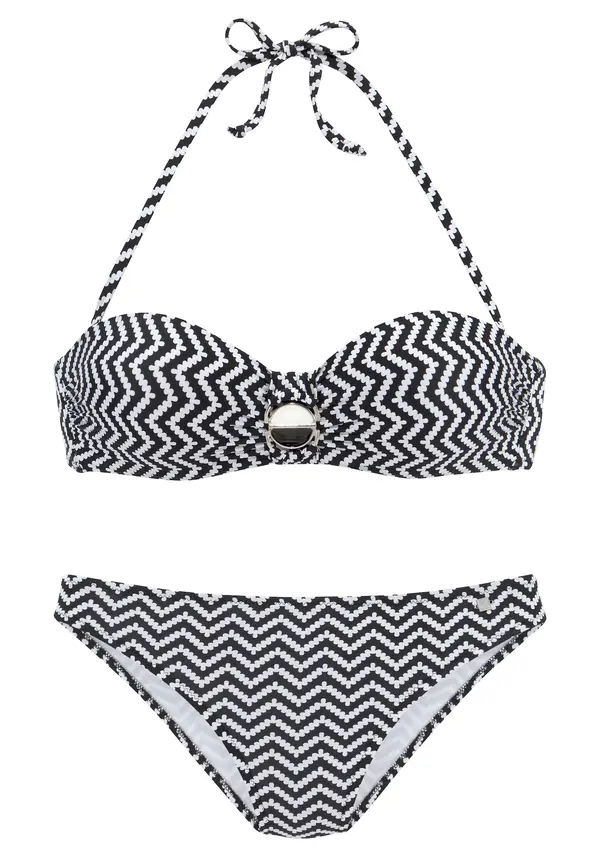 JETTE JETTE Bikini  črna / bela