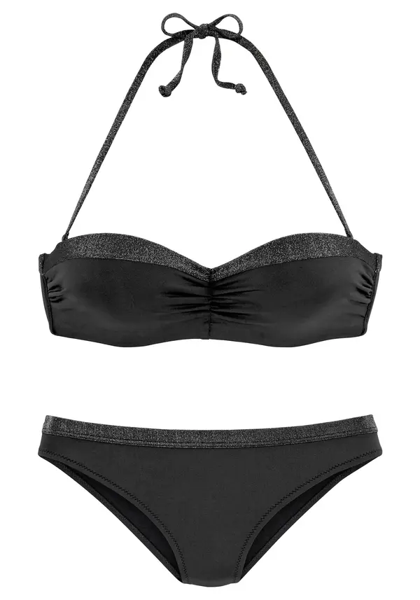JETTE JETTE Bikini  črna / srebrna