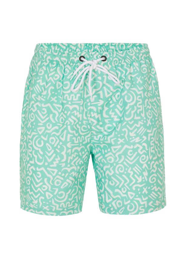 Jimmy Sanders Jimmy Sanders Kratke kopalne hlače  zelena / bela