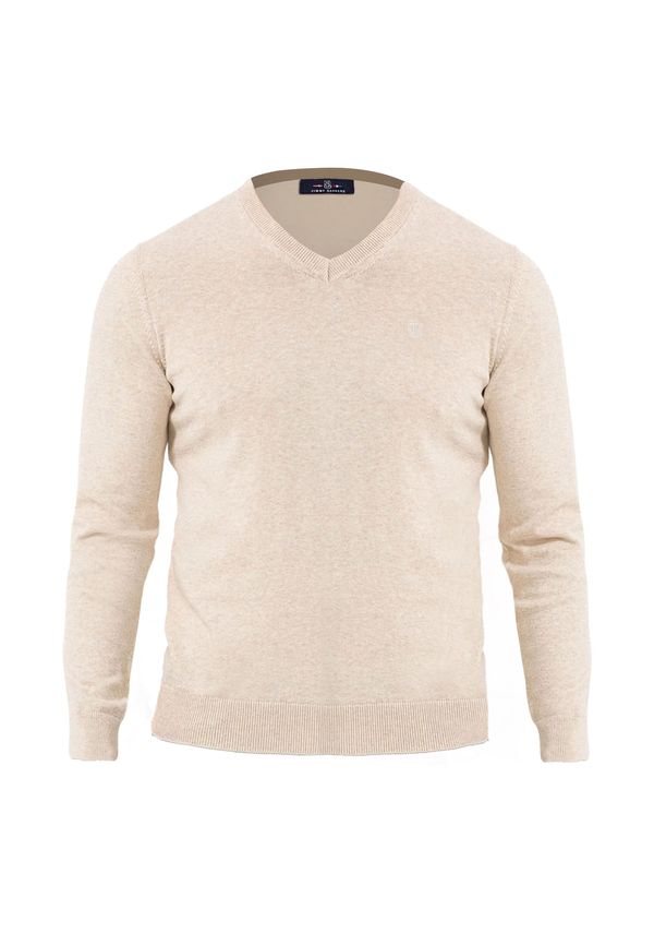 Jimmy Sanders Jimmy Sanders Pulover  bež / bela