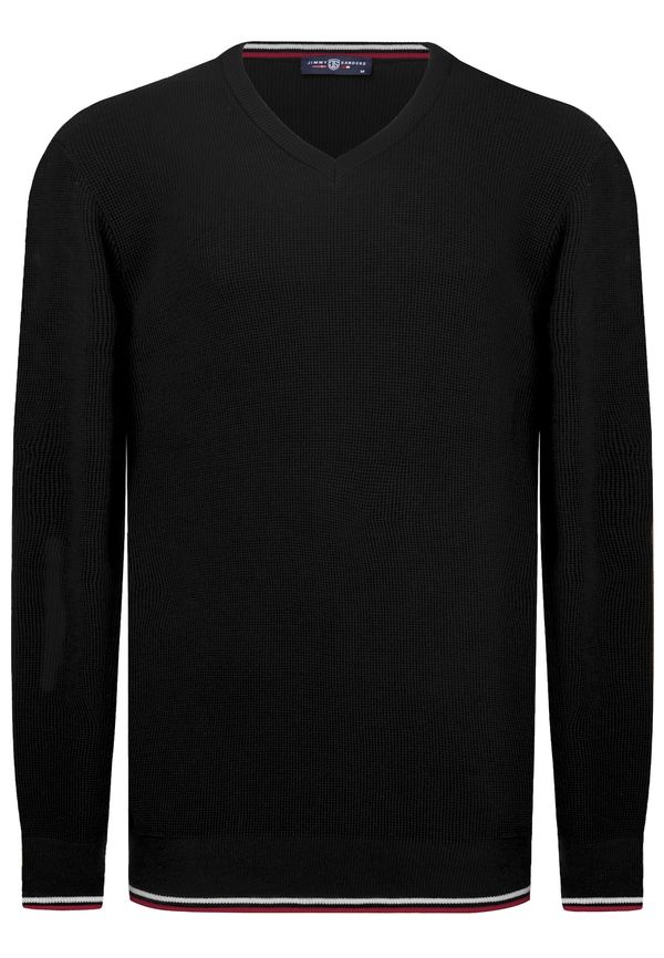 Jimmy Sanders Jimmy Sanders Pulover  karminsko rdeča / črna / bela