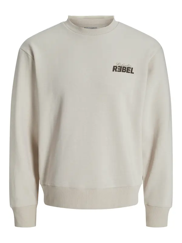 JJ Rebel JJ Rebel Majica 'JREBJIM'  ecru / temno rjava