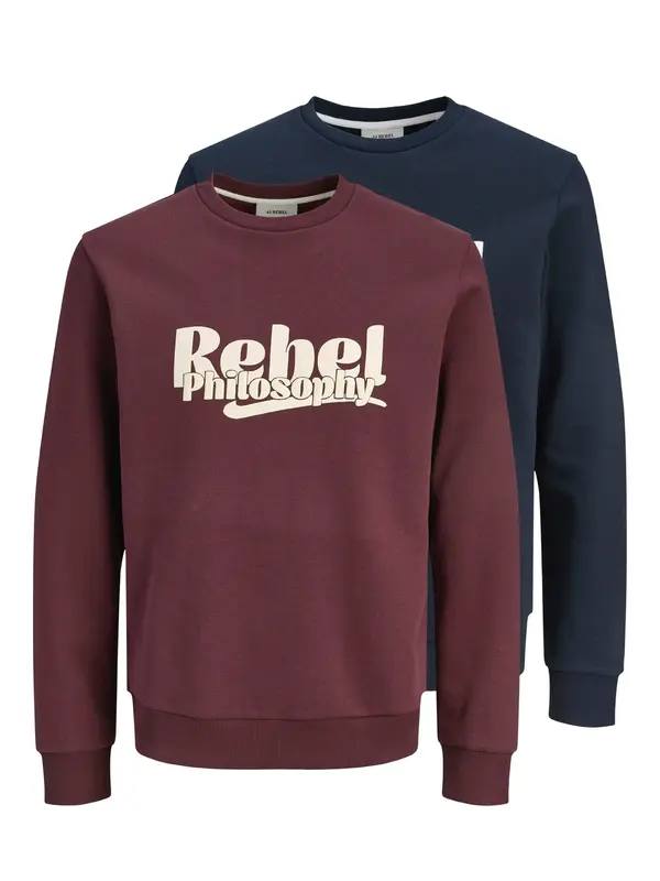 JJ Rebel JJ Rebel Majica 'JREBRAKIM'  nočno modra / jajčevec / bela
