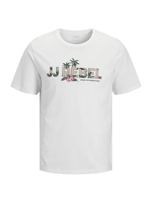 JJ Rebel JJ Rebel Majica 'JREBRUSSEL FLOWER'  temno zelena / svetlo roza / črna / bela
