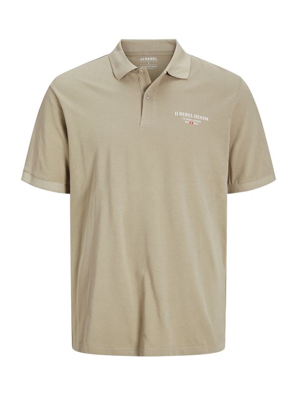 JJ Rebel JJ Rebel Majica  temno bež / bela