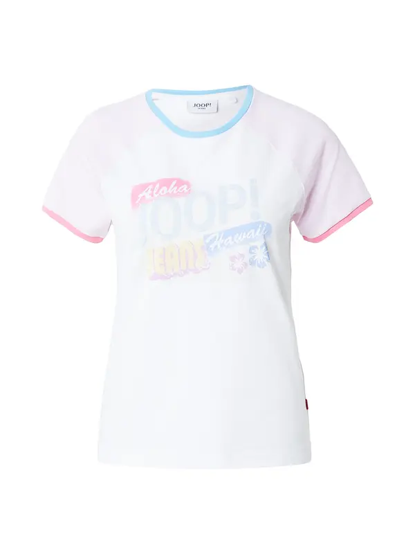 JOOP! Jeans JOOP! Jeans Majica 'Torbina'  voda / limona / roza / bela