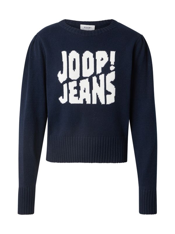 JOOP! Jeans JOOP! Jeans Pulover 'Kali'  temno modra / bela