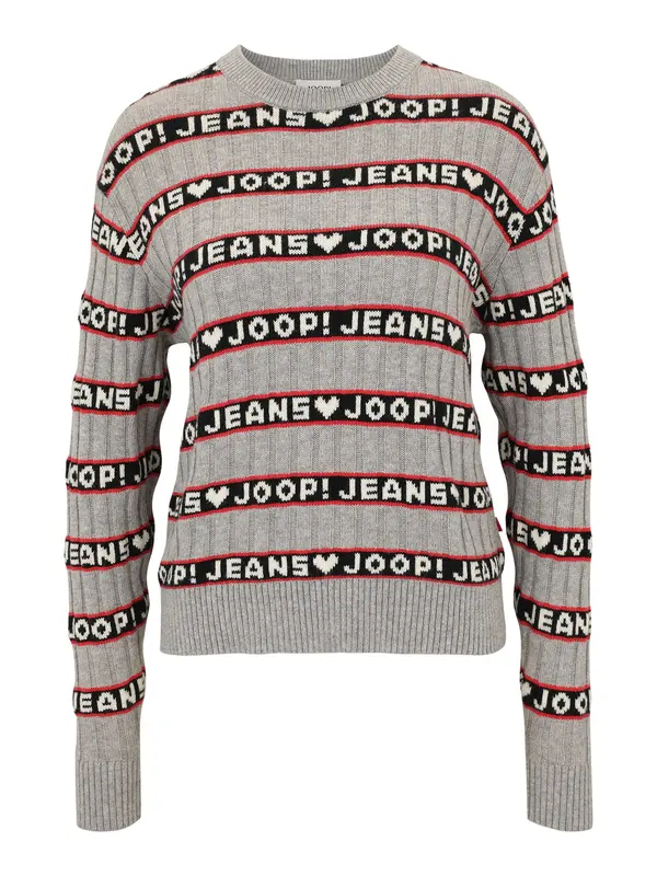 JOOP! Jeans JOOP! Jeans Pulover 'Karen'  barva blata / brusnica / črna / volneno bela