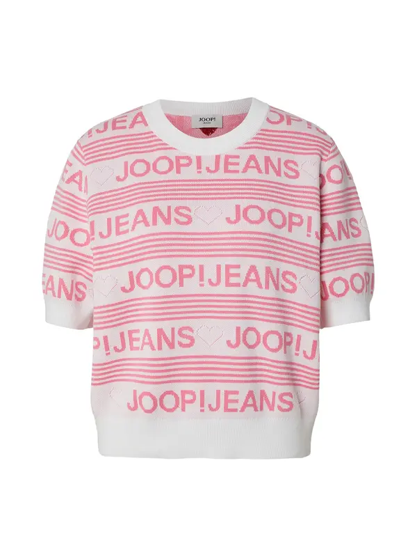 JOOP! Jeans JOOP! Jeans Pulover 'Karie'  svetlo roza / temno rdeča / bela