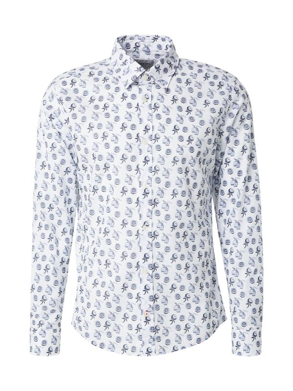 JOOP! Jeans JOOP! Jeans Srajca 'Hanson'  marine / golobje modra / off-bela