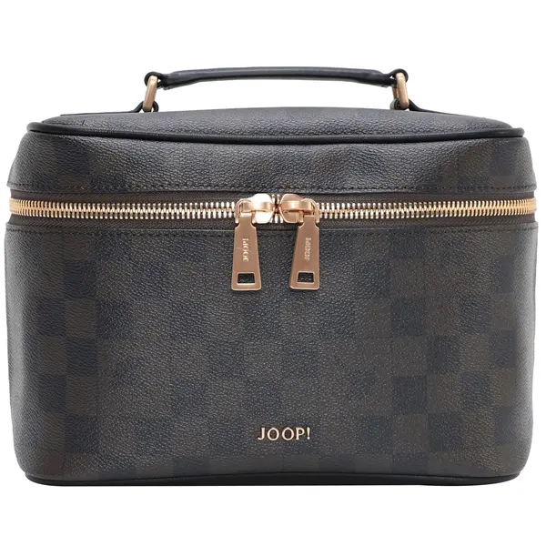 JOOP! JOOP! Kozmetična torbica 'Cortina Piazza Flora'  temno rjava / zlata / črna