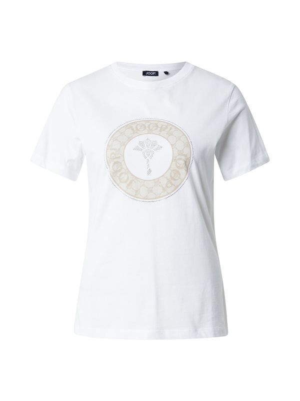 JOOP! JOOP! Majica 'Tolu'  bež / temno bež / srebrna / bela