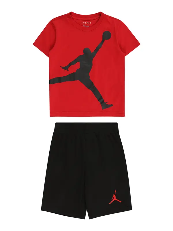 Jordan Jordan Komplet 'JUMBO'  temno rdeča / črna